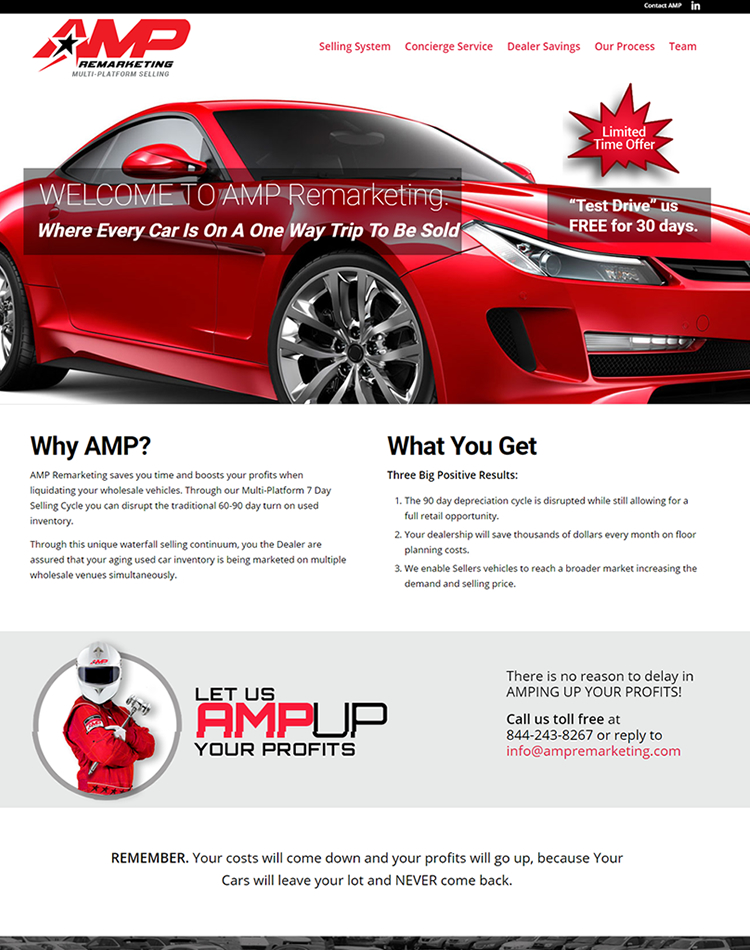 AMP Remarketing web design